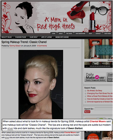 Chantal Moore: A Mom in Red High Heels January 2009