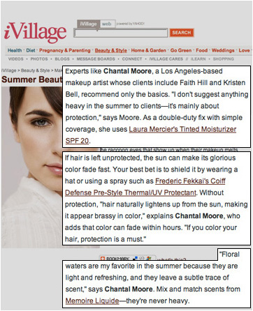 Chantal Moore: iVillage.com 2008